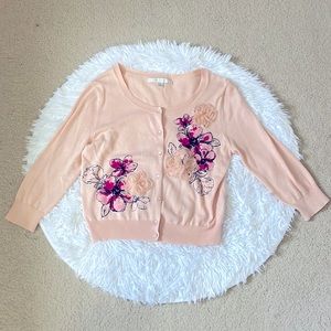 LC Lauren Conrad Floral Cardigan